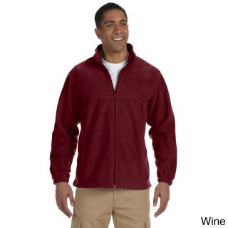 Harriton Mens Full zip Fleece Jacket Red Size XXL