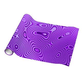 Purple Abstract Squiggle Design Wrapping Paper