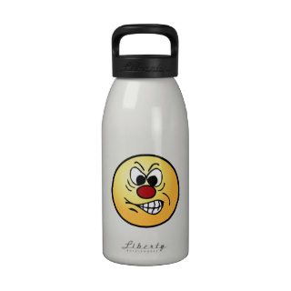 Frustrated Smiley Face Grumpey Water Bottles