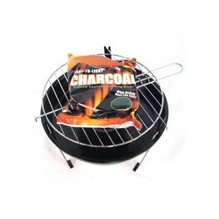 Portable Hibachi BBQ Grill w/ Charcoal Brick  Freestanding Grills  Patio, Lawn & Garden