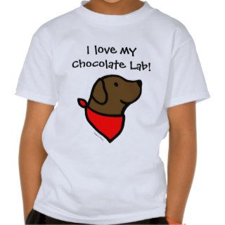 Chocolate Labrador & Scarf Cartoon Shirts