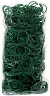 Rainbow Loom Latex Free Rubber Band Refill + C clips   Dark Green Toys & Games