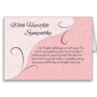Heartfelt Sympathy Vintage Scroll with Sentiments Greeting Card
