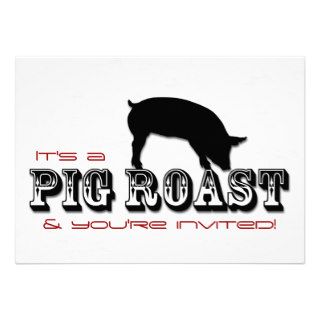 Pig Roast Party Invitation
