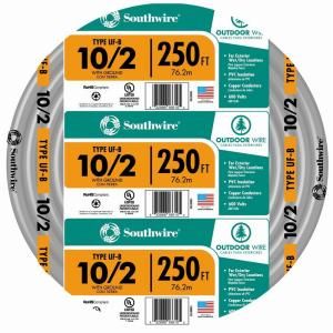 Southwire 250 ft. 10 2 UF B W/G Cable 13056755