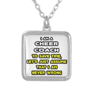 Funny Cheer Coach T Shirts and Gifts Personalized Necklace