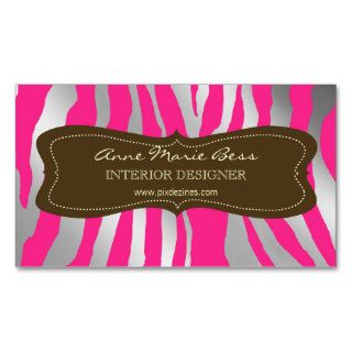Zebra Raspberry Chocolate  business cards