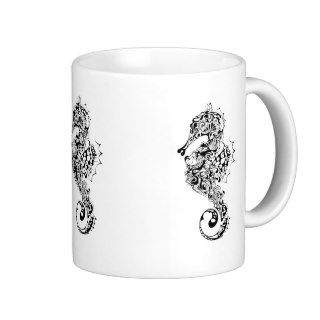 Black & White Butterfly Tattoo Style Coffee Mugs