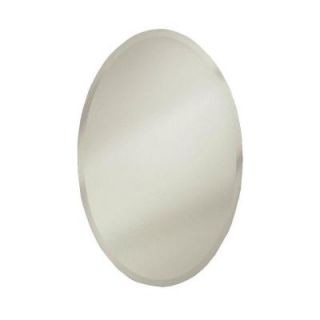 NuTone Metro Oval 21.25 in. W x 31.25 in. H x 4.5 in. D Recessed Medicine Cabinet with 1/2 in. Beveled Mirror in White 52WH184PVX