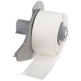 Brady M71 21 498 Repositionable Vinyl Cloth BMP71 Labels , White (100 Labels per Roll, 1 Roll per Package)