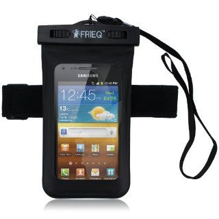 FRIEQ Universal Waterproof Case With Waterproof External Earphone/ Accessory Jack and Armband for Apple iPhone 5, Galaxy S3, HTC One X, Galaxy Note 2   IPX8 Certified to 100 Feet Cell Phones & Accessories