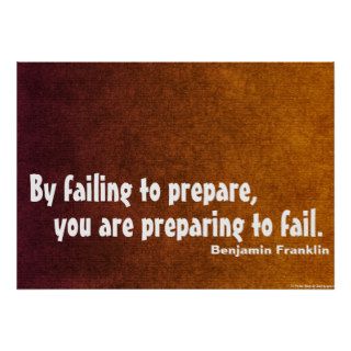 By failing to prepare poster