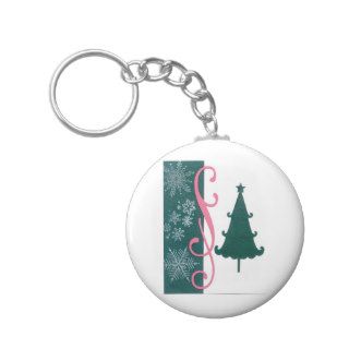 Christmas Tree Snowflakes Fancy Scroll Work Craft Key Chains