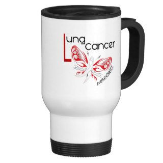 Lung Cancer BUTTERFLY 3.1 Coffee Mugs