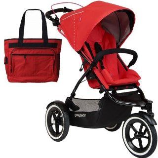 Phil & Teds Navigator Buggy Stroller with Diaper Bag   Cherry  Baby Strollers  Baby