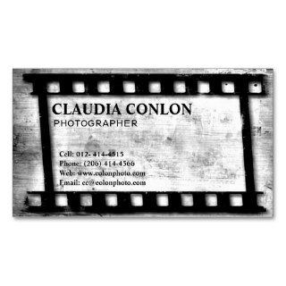 Grunge Retro Cool Old Film  Photographer Business Card Template