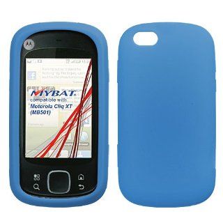 Motorola MB501 CLIQ XT Cell Phone Skin Cover Solid Dr Blue Cell Phones & Accessories