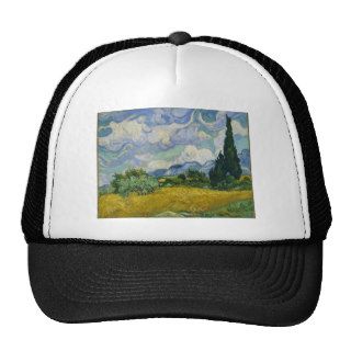 Wheat Field with Cypresses by Vincent van Gogh Hat
