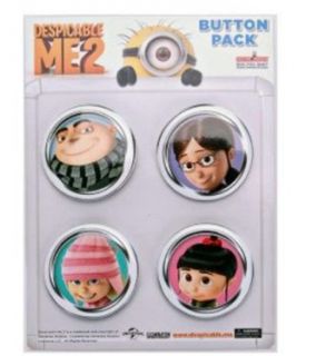 Despicable Me 2 Despicable Me 4 Button Pack Novelty Buttons And Pins Clothing