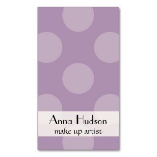 Chic Artistic Retro Polka Dots Purple Business Card