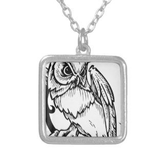 Black and white owl design pendants