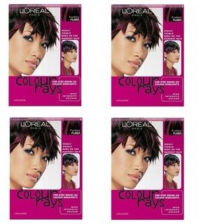L'Oreal Colour Rays Brush on Fuchsia Highlights (4 Pack) L'Oreal Hair Color
