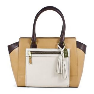 Coach Legacy Colorblock Camel Multicolor Leather Candace Medium Carryall Shoes