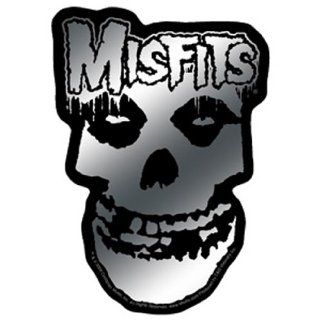 Misfits   Chrome Skull Logo Sticker Automotive