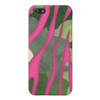 Girly Camo iPhone 4 zebra military green pink Case For iPhone 5