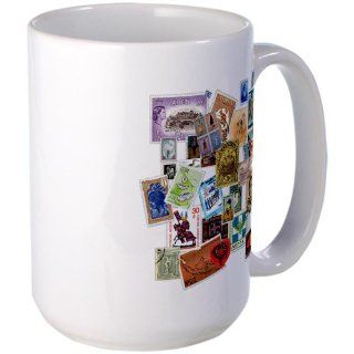 Stamp Collecting Philately Large Mug Large Mug by  Kitchen & Dining