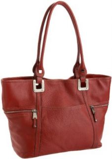 Tignanello Zip Me Up Tote, Glam Red, one size Tote Handbags Shoes