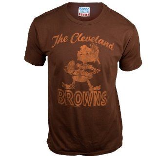 Cleveland Browns Men's Retro Vintage T Shirt (Chocolate, Large)  Fashion T Shirts  Sports & Outdoors