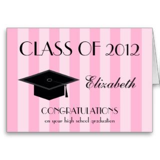 High School Graduation Greeting Card    Pink