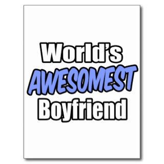 World's Awesomest Boyfriend Postcard