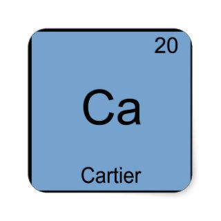 Ca   Cartier Funny Chemistry Element Symbol Tee Stickers