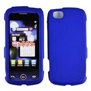 LG GS505 / Sentio Slim Rubberized Protective Snap On Hard Cover Case   Blue Cell Phones & Accessories