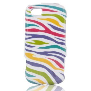 Talon Phone Shell for LG GS505 Sentio   Rainbow Zebra Cell Phones & Accessories
