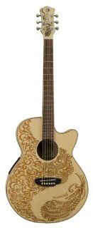 Luna Henna Paradise Acoustic Guitar, Spruce Musical Instruments