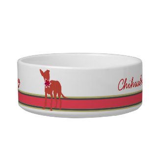 Chiwawa Chihuahua Dog Custom Name Cat Bowl