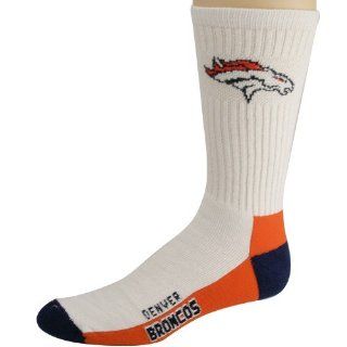 Denver Broncos White Team Logo Tall Woven Socks  Football Socks  Sports & Outdoors