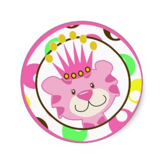 Queen Jungle Envelope Seals / Cupcake Toppers Round Stickers