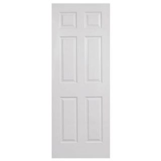 Steves & Sons 6 Panel Textured Primed White Hollow Core Interior Door Slab J626WFADBC99