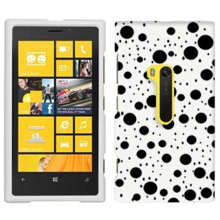 Nokia Lumia 920 Black Dots on White Hard Case Phone Cover Cell Phones & Accessories