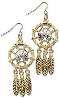 Landstroms Black Hills Gold Dreamcatcher Earrings   ER866 Dangle Earrings Jewelry