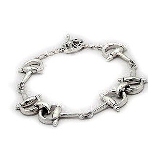 Sterling Silver Toggle Bracelet in a Horse Snaffle Design Jewelry