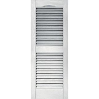 Builders Edge 15 in. x 39 in. Louvered Shutters Pair in #117 Bright White 010140039117