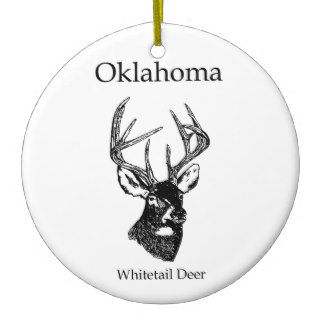 Oklahoma USA (whitetail deer) Christmas Tree Ornaments
