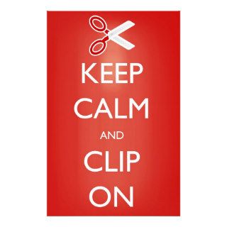 Keep Calm and Clip On Customized Stationery