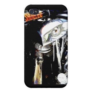 Shovelhead Motorcycle Art Close Up iPhone 4 Cove4 Covers For iPhone 4
