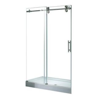 Ove Decors 32 in. x 60 in. x 80 in. Shower Enclosure in Chrome with Clear Glass and White Acrylic Base OWS 107
